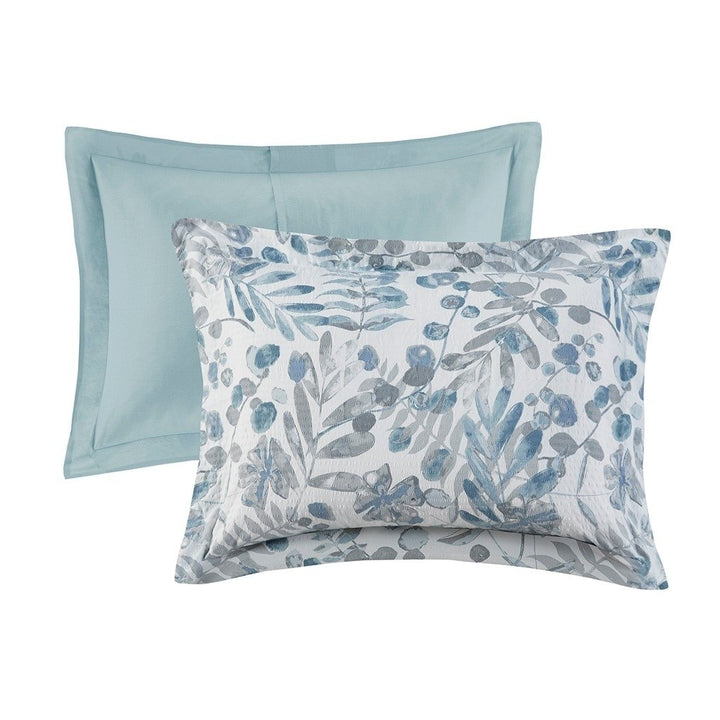 Gracie Mills Rice Coastal Bliss 5-Piece Seersucker Comforter Ensemble with Coordinating Throw Pillows - GRACE-15509 Image 2