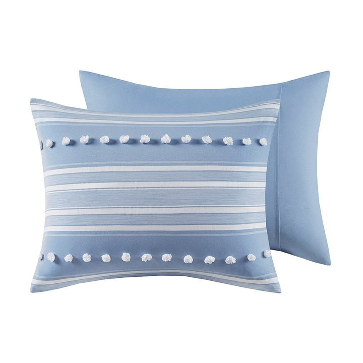 Gracie Mills Dorian Contemporary Striped Clipped Jacquard Comforter Set - GRACE-15543 Image 3