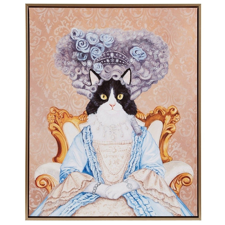 Gracie Mills McBride Framed Canvas Wall Art Kitty Queen Belle GRACE-15562 24x36 Image 1