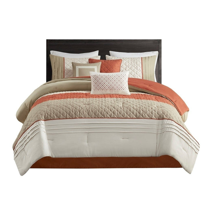 Gracie Mills 7-Piece Transitional Color Block Comforter Set - GRACE-15588 Image 6