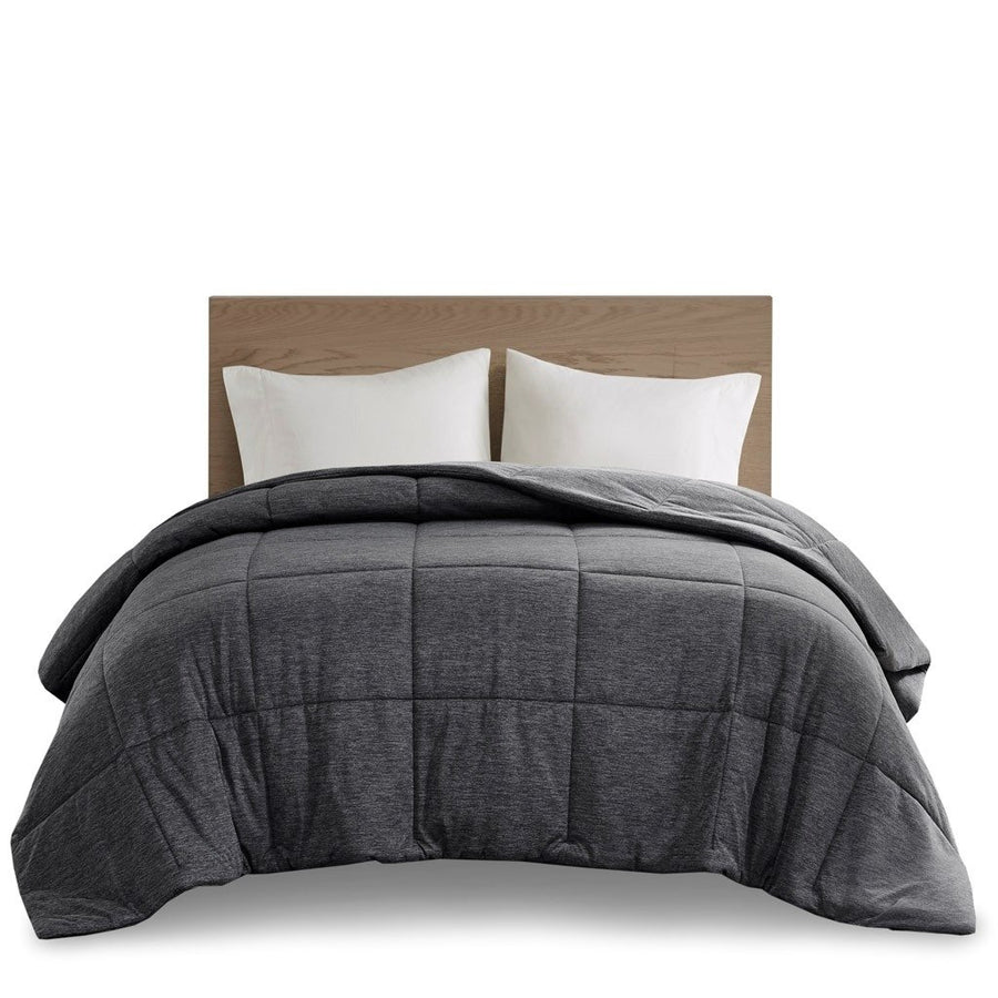 Gracie Mills Heathered Jersey Knit Down Alternative Comforter GRACE-15592 Oversized Image 1