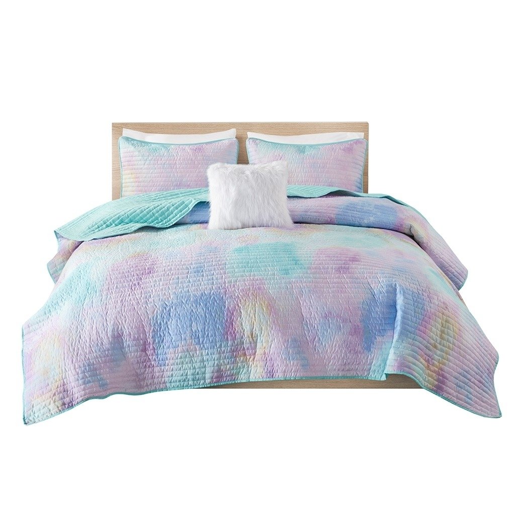 Gracie Mills Orion Dreamscape Watercolor Tie Dye Comforter Set with Cozy Throw Pillow - GRACE-15599 Image 1