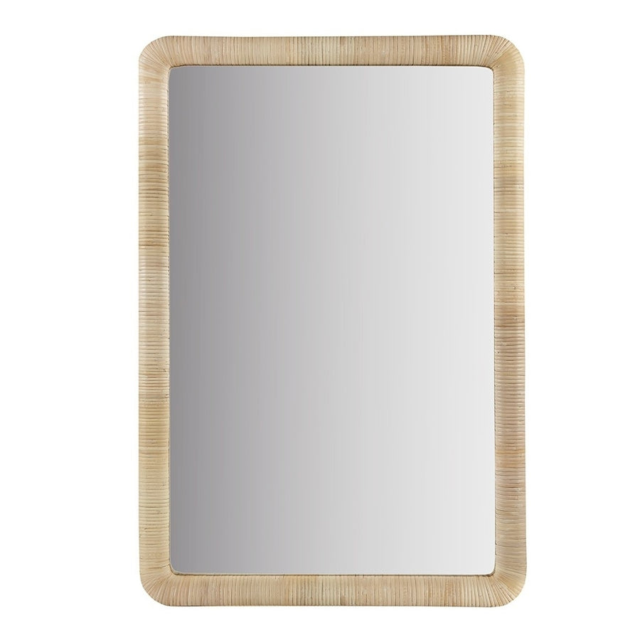 Gracie Mills Janell Serenity Reflected Natural Rattan Rectangle Wall Mirror - GRACE-15464 Image 1