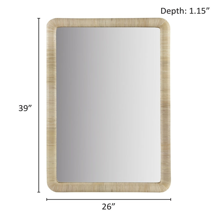 Gracie Mills Janell Serenity Reflected Natural Rattan Rectangle Wall Mirror - GRACE-15464 Image 4