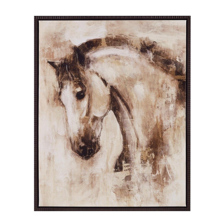 Gracie Mills Bridgett Equestrian Elegance Hand-Embellished Framed Canvas Wall Art - GRACE-15516 Image 1