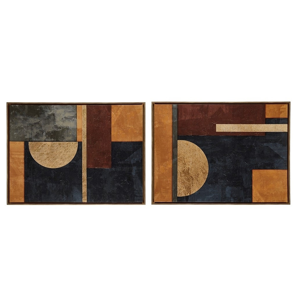 Gracie Mills Rosario 2-Piece Jeweled Abstract Canvas Set - GRACE-15582 Image 2