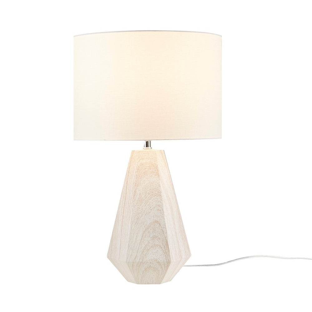 Gracie Mills Janiya 23" Faux Wood Texture Resin Table Lamp - GRACE-15610 Image 2
