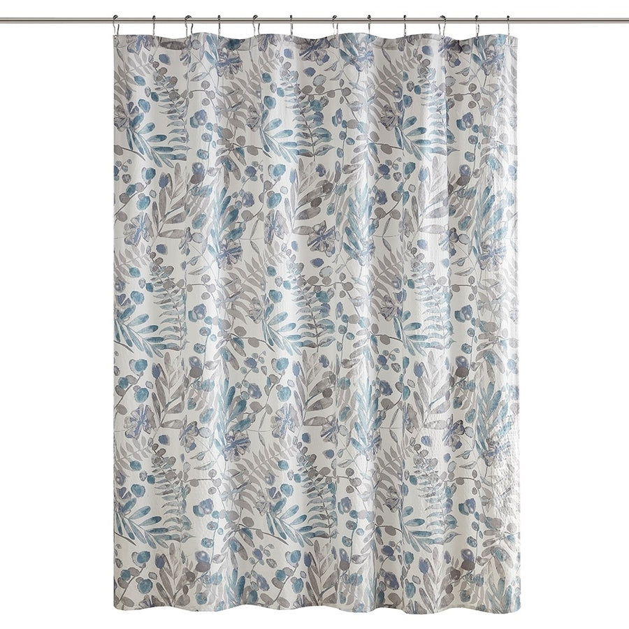 Gracie Mills Rice Floral Seersucker Shower Curtain - GRACE-15587 Image 1