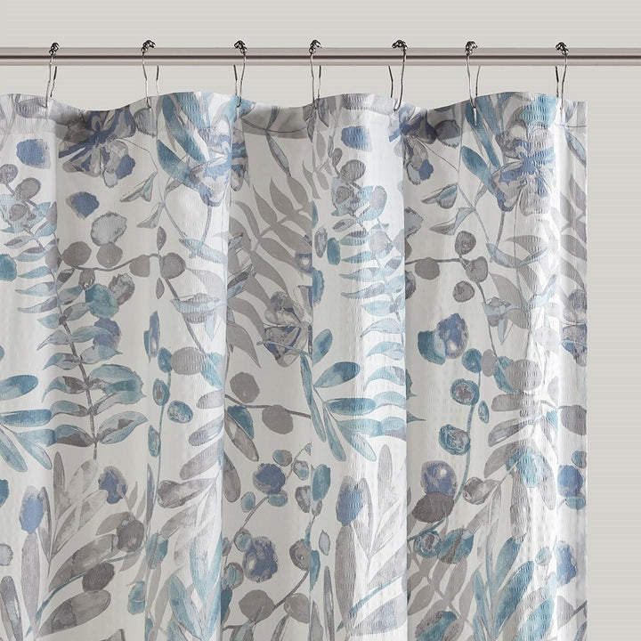 Gracie Mills Rice Floral Seersucker Shower Curtain - GRACE-15587 Image 2