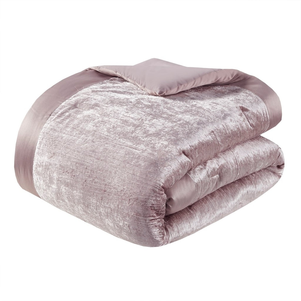 Gracie Mills 5-Piece Solid Crinkle Velvet Comforter Set - GRACE-15778 Image 2