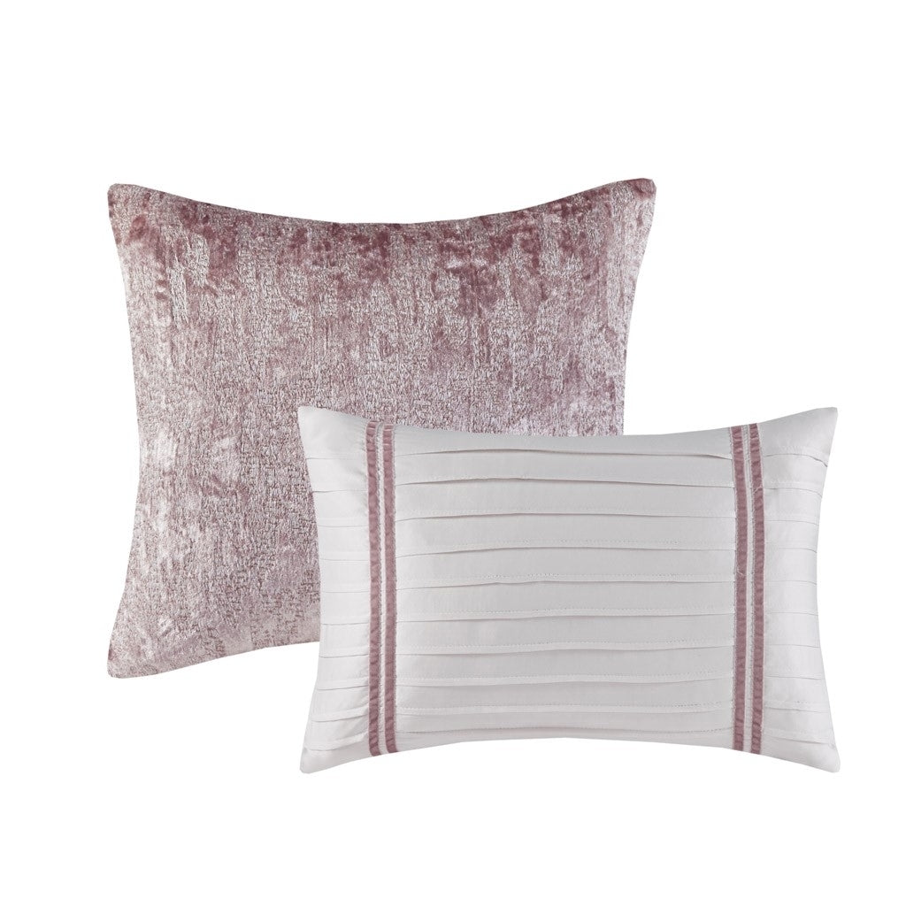 Gracie Mills 5-Piece Solid Crinkle Velvet Comforter Set - GRACE-15778 Image 4