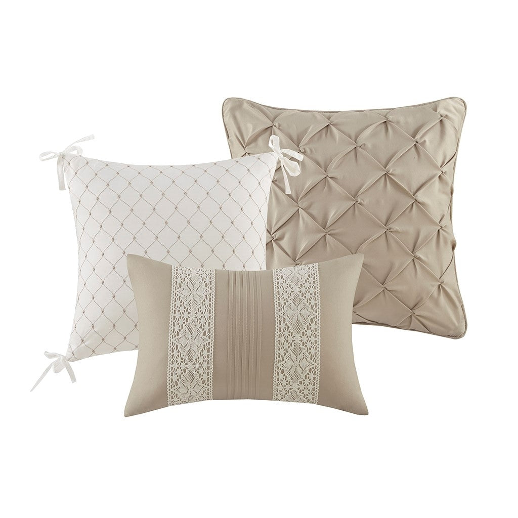 Gracie Mills 7-Piece Farmhouse Lace Trim Comforter Set with Throw Pillows - GRACE-15790 Image 4