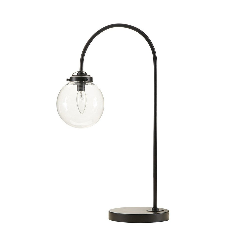 Gracie Mills Aileen Industrial Arched Metal Table Lamp with Glass Globe Bulb - GRACE-6461 Image 2