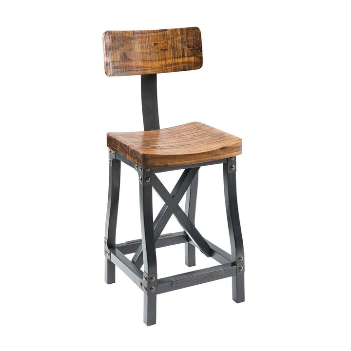 Gracie Mills Milton Comfort Heights Barstool with Back Support - GRACE-7216 Image 1