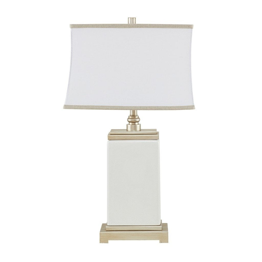 Gracie Mills Debbie Ceramic Table Lamp with Antique Silver Accents - GRACE-7870 Image 1