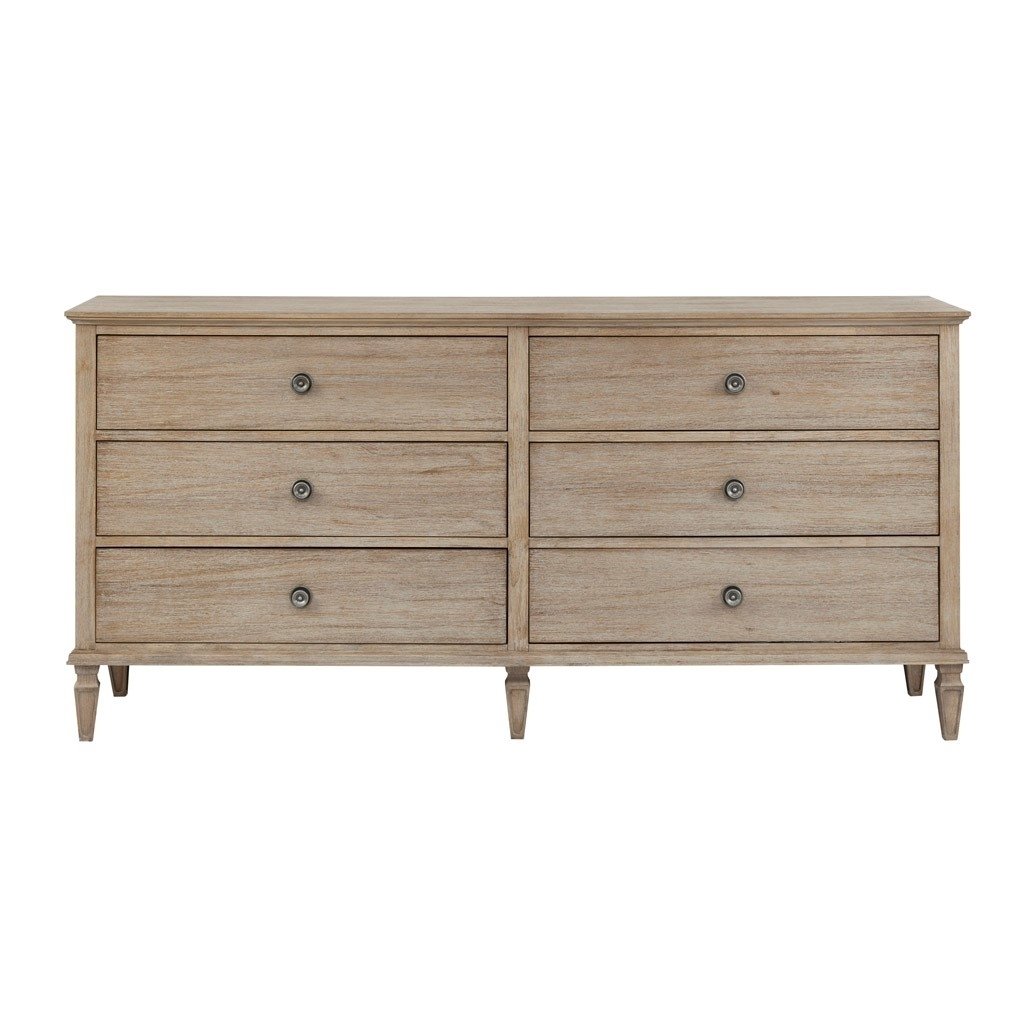 Gracie Mills Bolton 6-Drawer Dresser Grey Wire-Brushed Finish GRACE-8032 Image 2