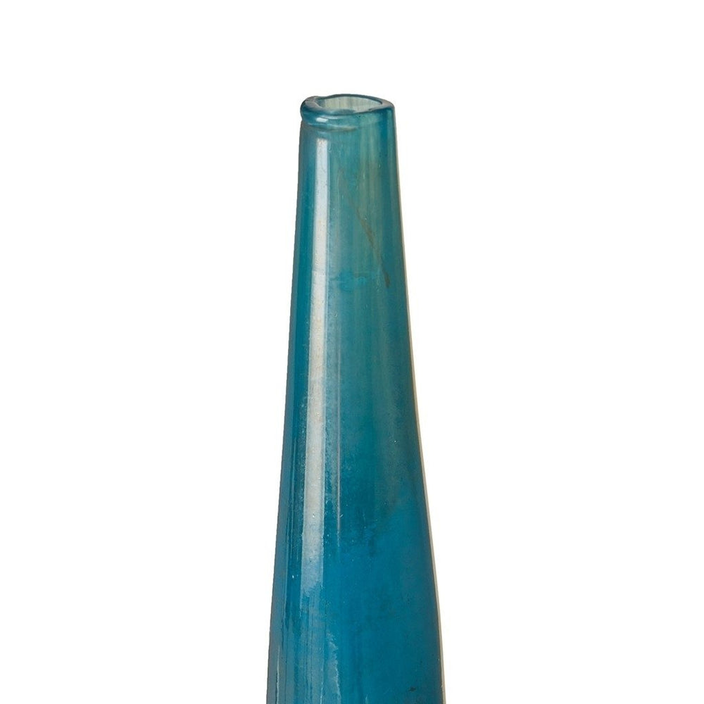Gracie Mills McCullough Azure Elegance 3-Piece Blue and Bronze Glass Vase Set - GRACE-8453 Image 2