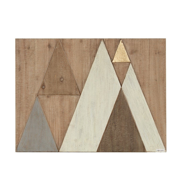 Gracie Mills Rosalinda Layered Triangles Wood - GRACE-8699 Image 1