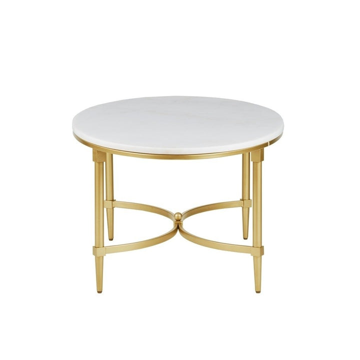 Gracie Mills Marlee Sophisticated Marble Coffee Table with Gold Legs - Assembly Required - GRACE-8614 Image 3