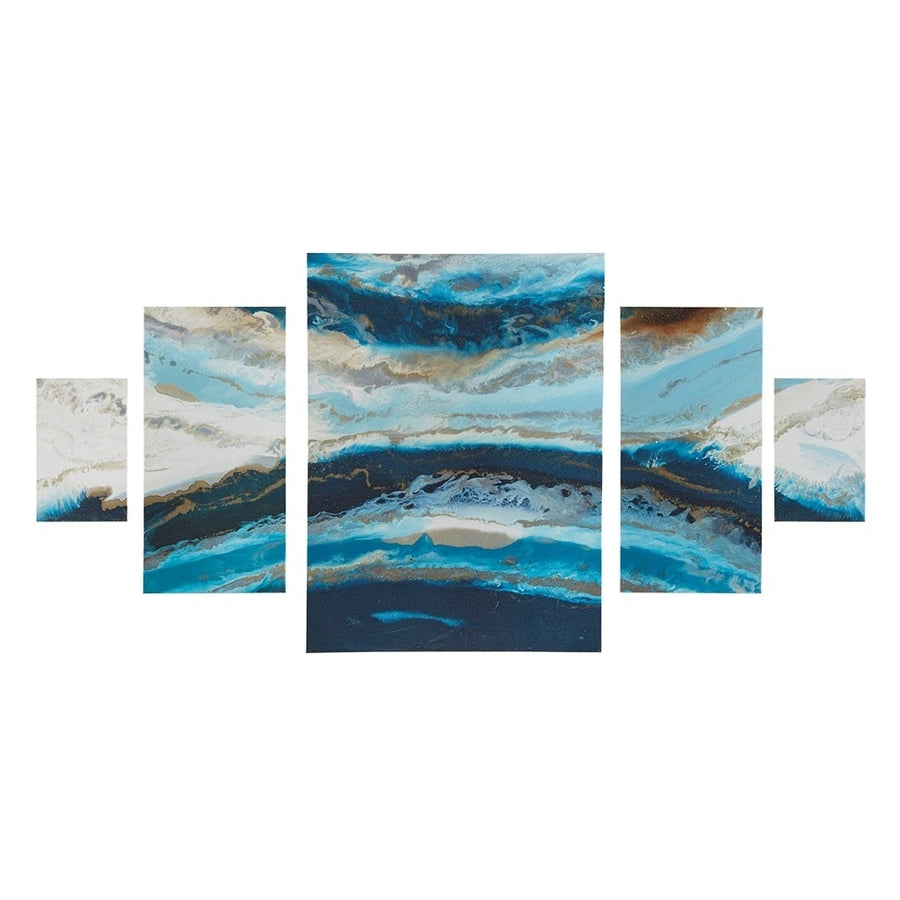 Gracie Mills Dunlap Radiant Fusion 5-Piece Abstract Canvas Wall Art Set - GRACE-9640 Image 1