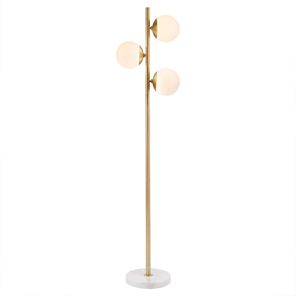 Gracie Mills Lindy 3-Globe Light Floor Lamp with Marble Base - GRACE-9668 Image 1