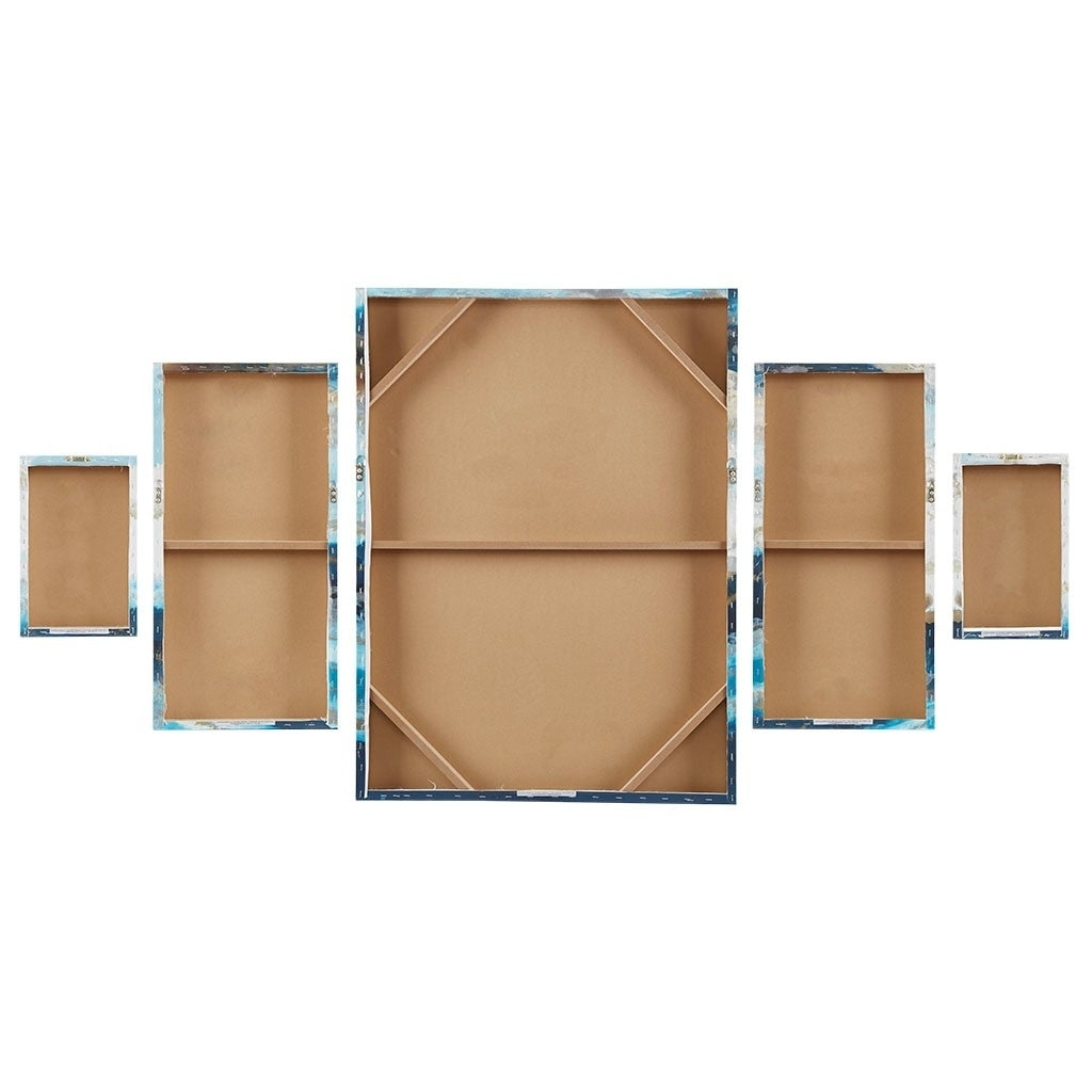 Gracie Mills Dunlap Radiant Fusion 5-Piece Abstract Canvas Wall Art Set - GRACE-9640 Image 3