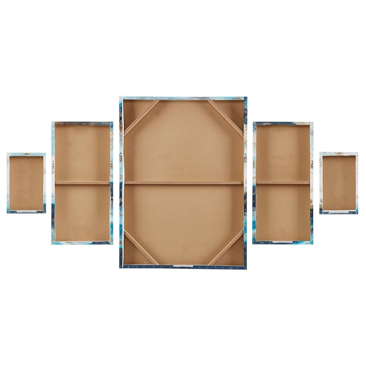 Gracie Mills Dunlap Radiant Fusion 5-Piece Abstract Canvas Wall Art Set - GRACE-9640 Image 3