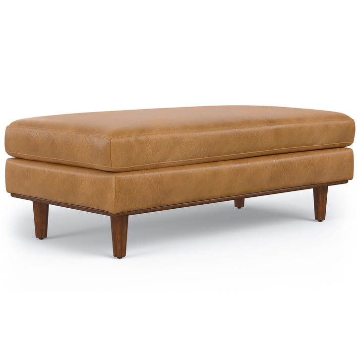 Morrison Large Rectangular Ottoman in Genuine Leather Image 1