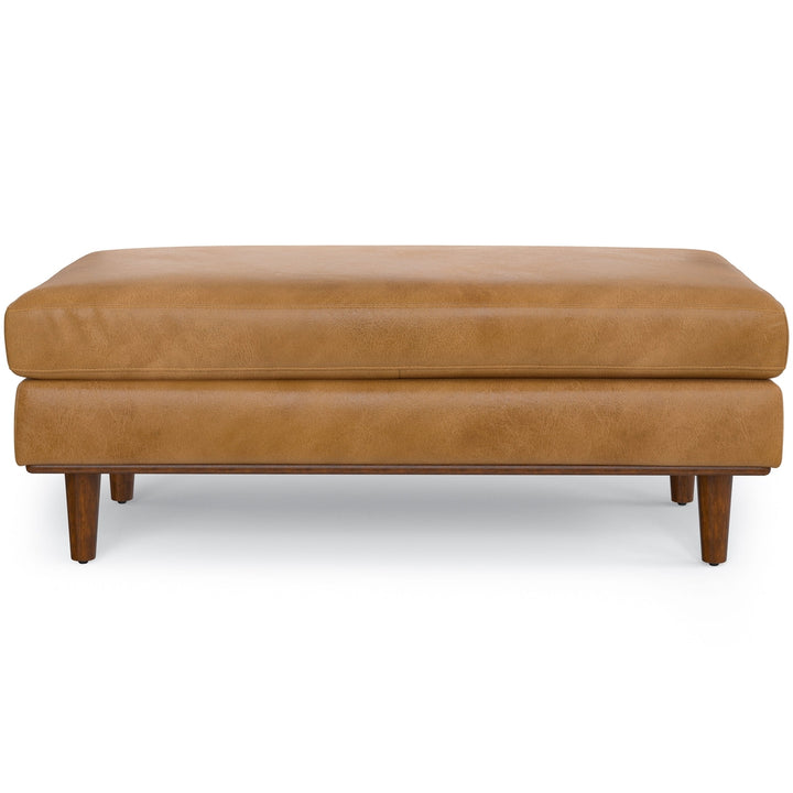 Morrison Large Rectangular Ottoman in Genuine Leather Image 2