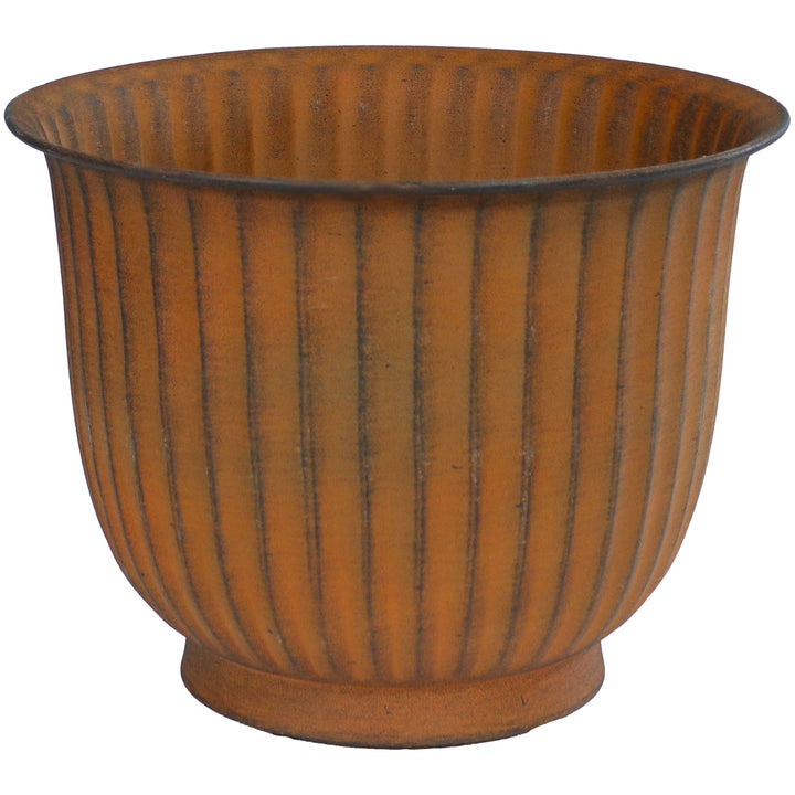 Sunnydaze Carlotta Metal Planter - 14.75 in - Matte Brown - Set of 4 Image 8