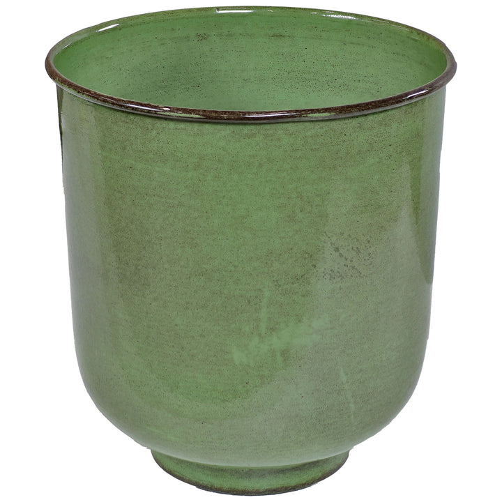 Sunnydaze Vivian Metal Planter - 11 in - Jade Glaze - Set of 2 Image 7