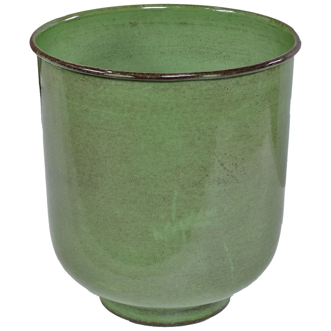 Sunnydaze Vivian Metal Planter - 11 in - Jade Glaze - Set of 4 Image 11