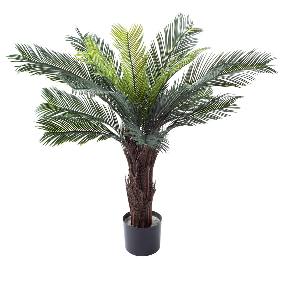 3-Foot Artificial Cycas Palm Tree Faux Plant Indoor Outdoor Green Decor Image 1