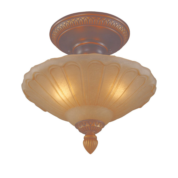 Restoration 12 Wide 3-Light Semi Flush Mount [08092-AGB-LA-ELK] Image 1