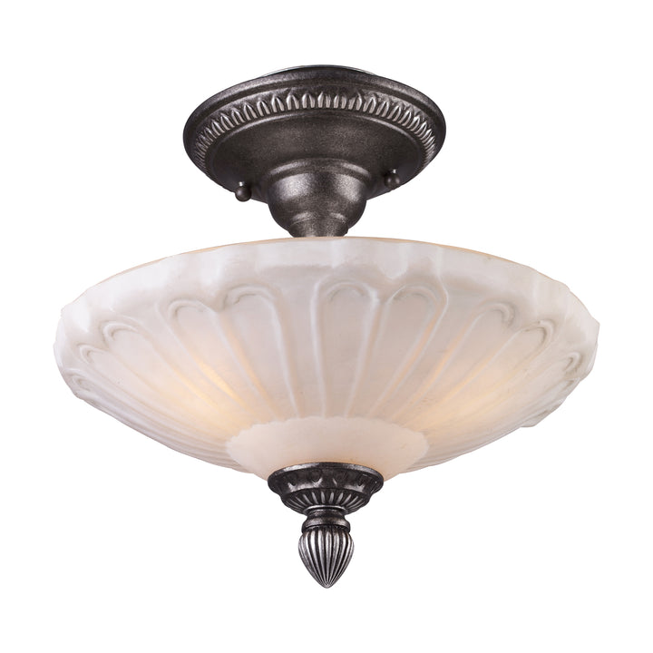 Restoration 12 Wide 3-Light Semi Flush Mount [08092-AGB-LA-ELK] Image 4