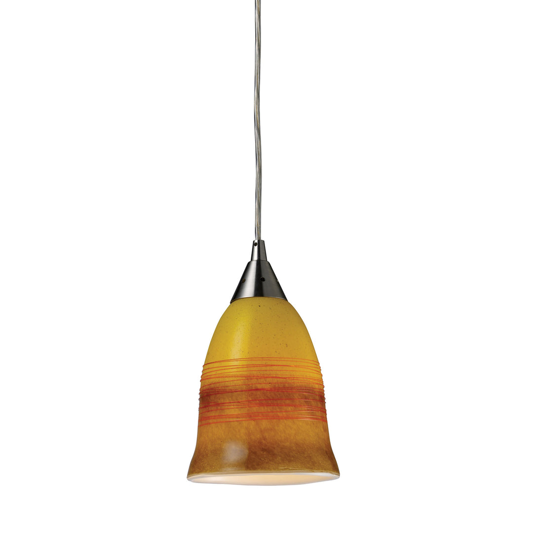 Horizon 5 Wide 1-Light Mini Pendant - Satin Nickel [10218/1ERH] Image 1