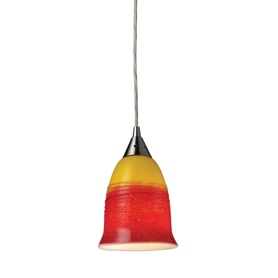 Horizon 5 Wide 1-Light Mini Pendant - Satin Nickel [10218/1FIR] Image 1