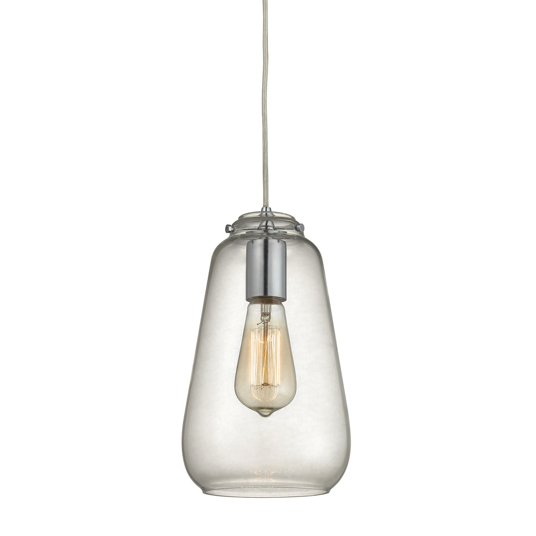 Orbital 6 Wide 1-Light Pendant - Polished Chrome with Clear Glass Image 1