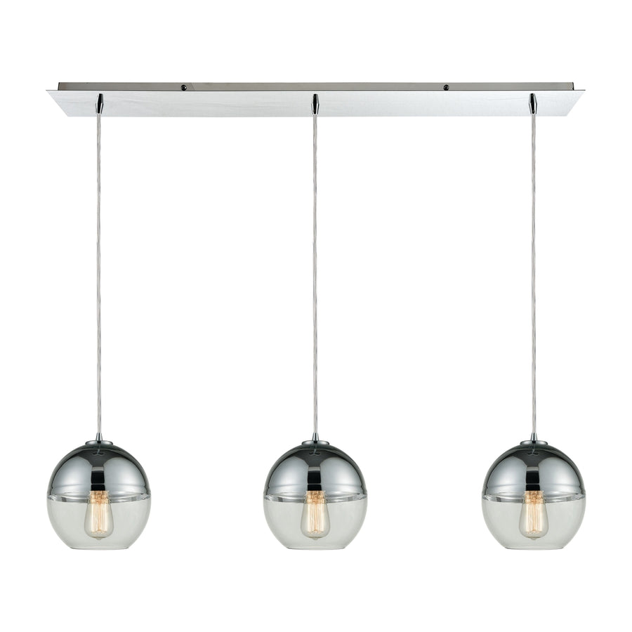 Revelo 36 Wide 3-Light Mini Pendant - Polished Chrome Image 1