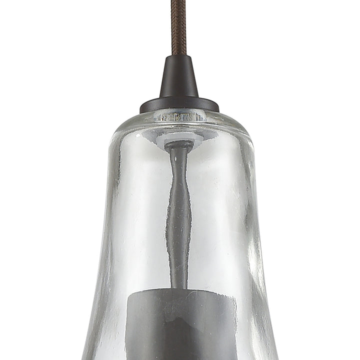 Hand Formed Glass 6 Wide 1-Light Mini Pendant - Oil Rubbed Bronze Image 5