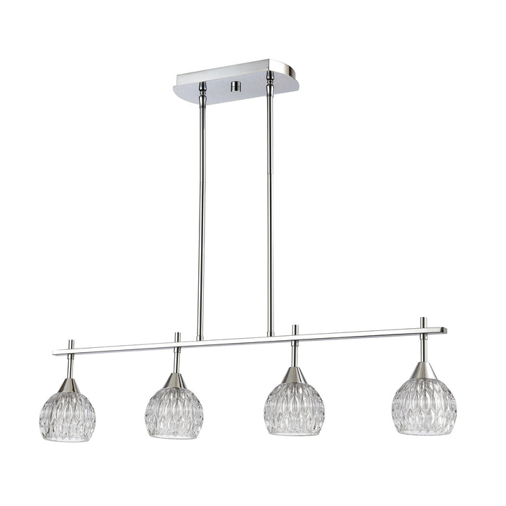 Kersey 34 Wide 4-Light Linear Chandelier - Polished Chrome Image 2