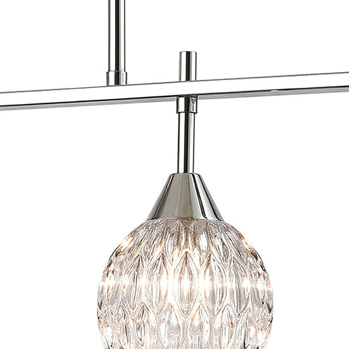 Kersey 34 Wide 4-Light Linear Chandelier - Polished Chrome Image 5