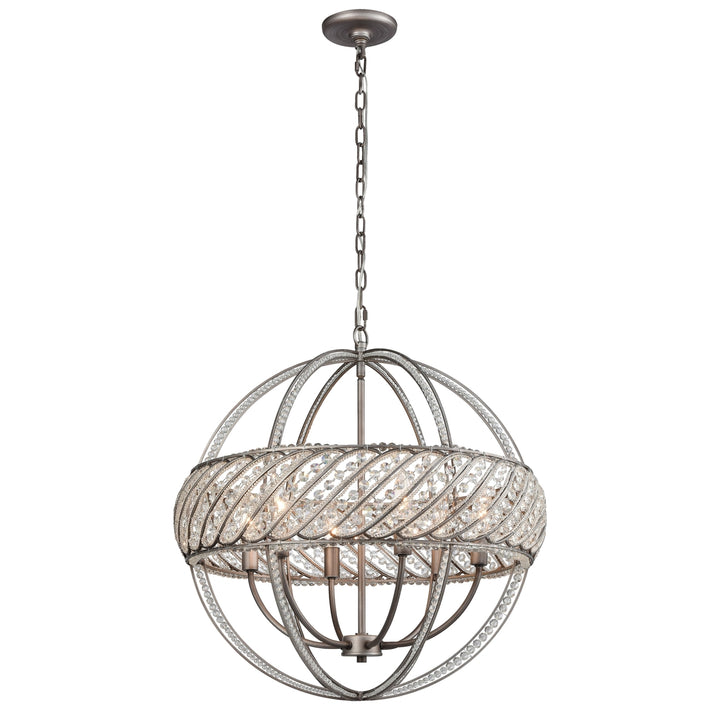 Bradington 23 Wide 6-Light Chandelier - Weathered Zinc Image 1