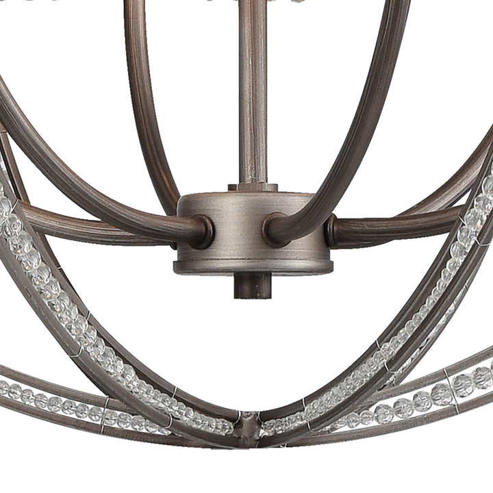 Bradington 23 Wide 6-Light Chandelier - Weathered Zinc Image 4