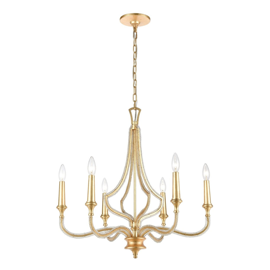 La Rochelle 26 Wide 6-Light Chandelier - Parisian Gold Leaf Image 1