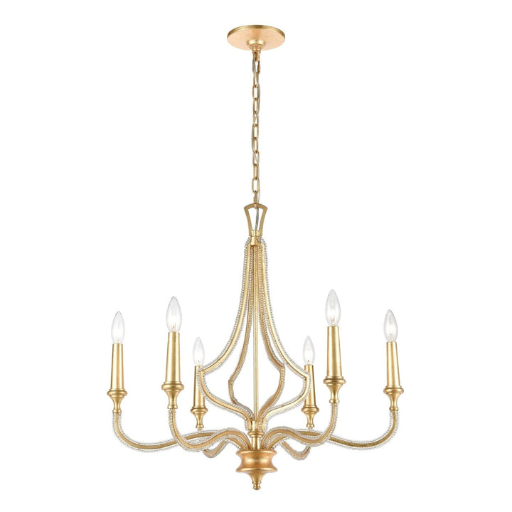 La Rochelle 26 Wide 6-Light Chandelier - Parisian Gold Leaf Image 1