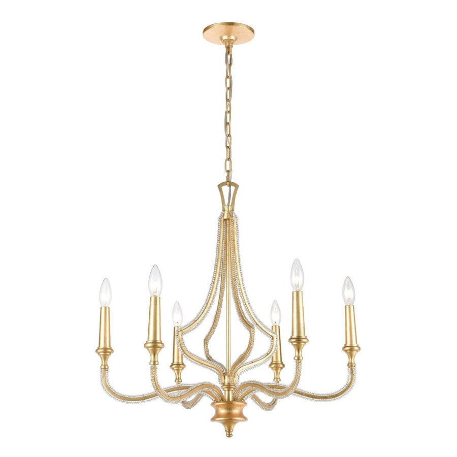 La Rochelle 26 Wide 6-Light Chandelier - Parisian Gold Leaf Image 1