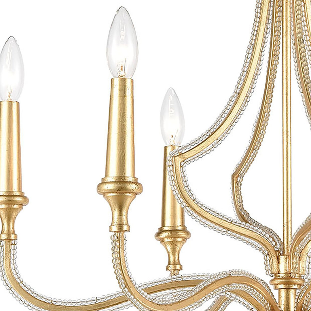 La Rochelle 26 Wide 6-Light Chandelier - Parisian Gold Leaf Image 2