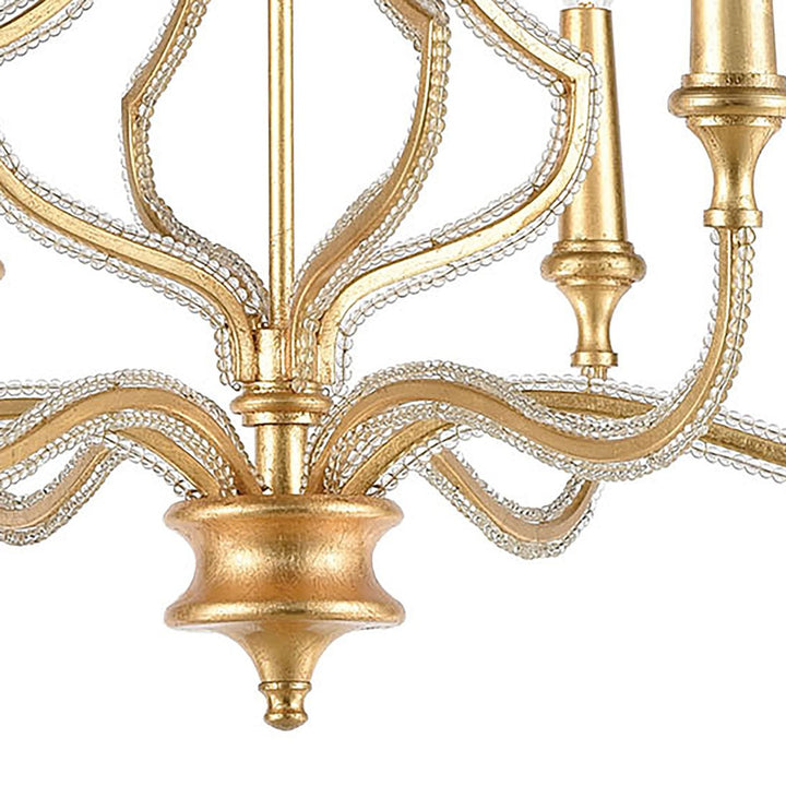 La Rochelle 26 Wide 6-Light Chandelier - Parisian Gold Leaf Image 4