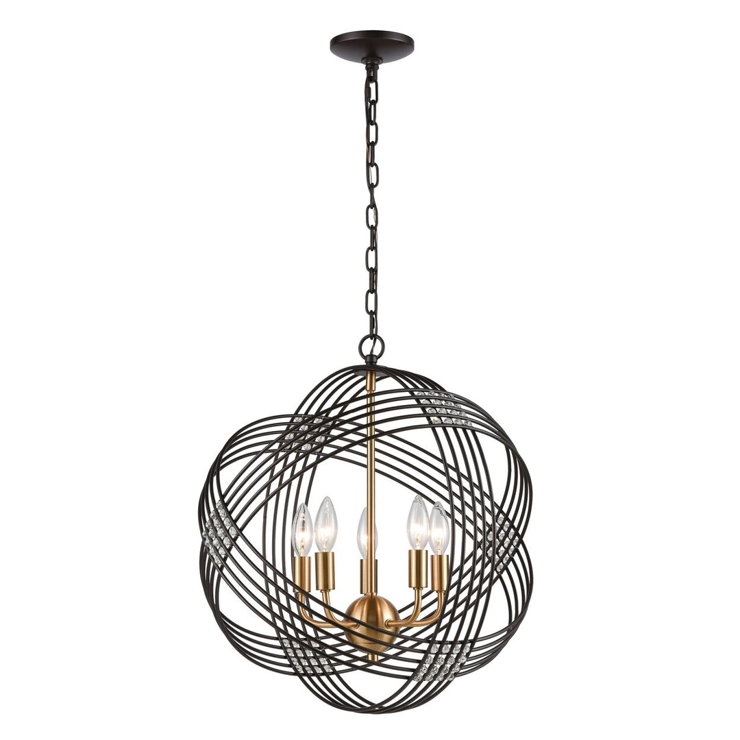 Concentric 19 Wide 5-Light Chandelier - Oil Rubbed Bronze Image 1